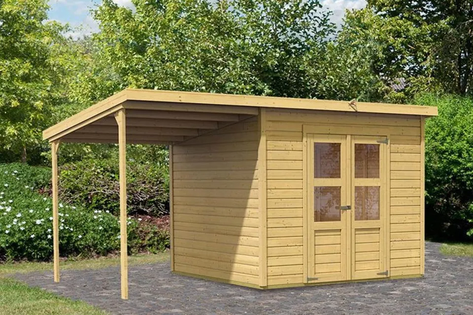 Karibu | Tuinhuis Merseburg 6 met Overkapping