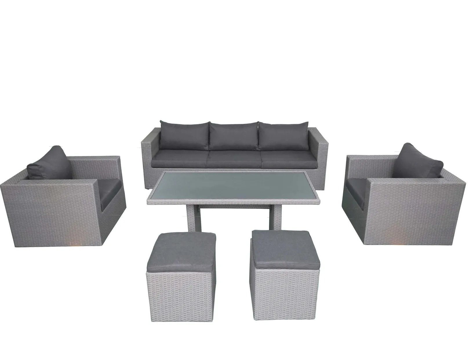 Immuniteit Orthodox Tante Salou Loungeset Met Hoge Tafel Dark Grey - Fonteyn