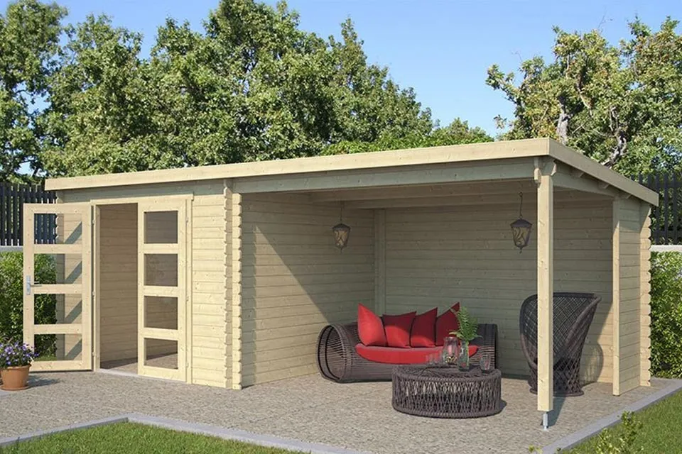 Outdoor Life Products | Tuinhuis met Overkapping Manuel 600 x 275