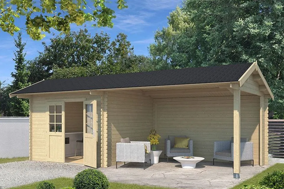 Outdoor Life Products | Tuinhuis met Overkapping Maribel 680 x 300
