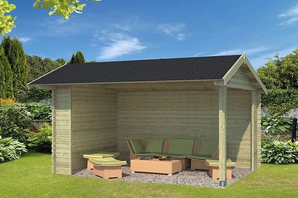 Outdoor Life Products | Overkapping Rosea 425 x 300 | Geimpregneerd | Olijfgroen