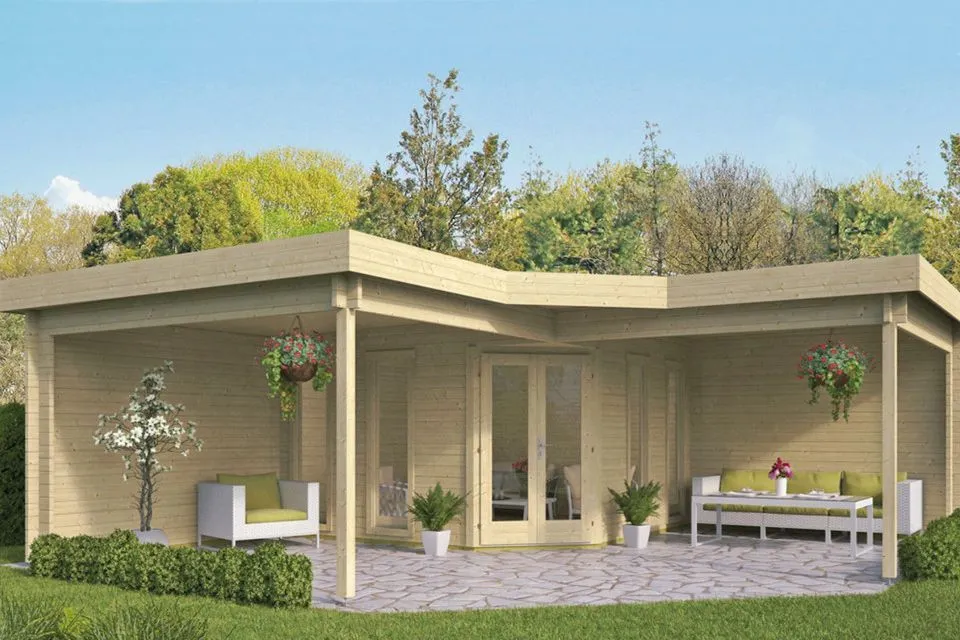 Tuindeco | Tuinhuis Jutka met Overkapping Tuindeco | Tuinhuis Jutka met Overkapping