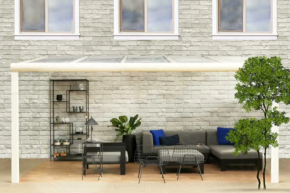 Fonteyn | Veranda Comfortline 606 x 400 cm RAL9010 Wit Fonteyn | Veranda Comfortline 606 x 400 cm RAL9010 Wit