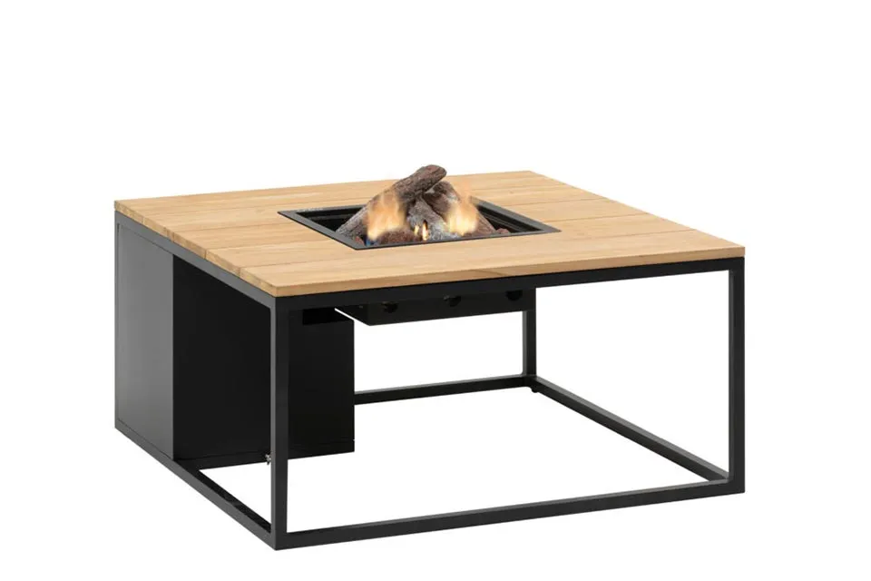 Cosi Vuurhaard Cosiloft 100 Black Frame Teak Top