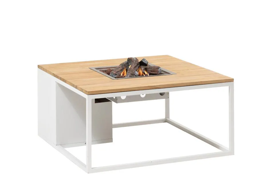 | Vuurhaard Cosiloft 100 | White Frame | Teak Top