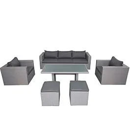 salou loungeset met hoge tafel dark grey fonteyn