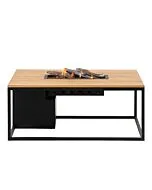 Cosi | Vuurhaard Cosiloft 120 | Black Frame | Teak Top