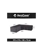 Loungesethoes AeroCover Platinum L-vorm Trapeze 270 x 270 cm