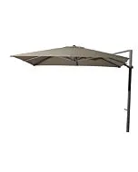 4 Seasons Outdoor | Zweefparasol Siesta 300 x 300 cm | Antraciet-Taupe