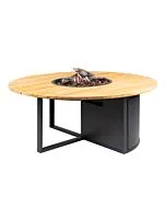 Cosi | Vuurhaard Cosiloft 120 Round | Black Frame | Teak Top