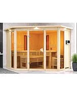Karibu | Asta Sauna met Dakkraag | Kachel 9 kW Externe Bediening
