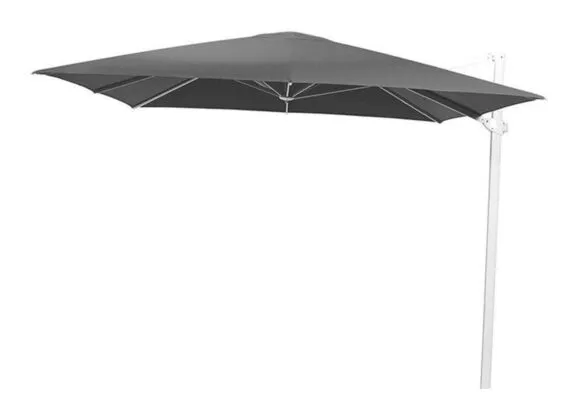 4 Seasons Outdoor | Zweefparasol Siesta 300 x 300 cm | Wit-Charcoal