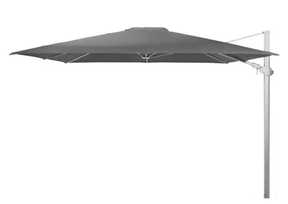 4 Seasons Outdoor | Zweefparasol Siesta Premium 300 x 300 cm | Wit-Charcoal