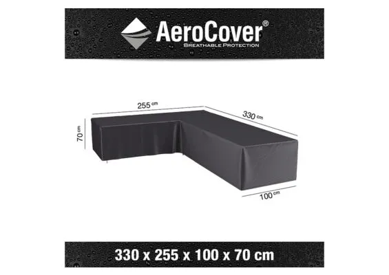 AeroCover | Loungesethoes 330 x 255 x 100 x 70(h) | L-vorm Links