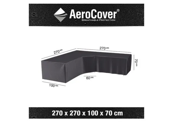 Loungesethoes AeroCover Platinum L-vorm Trapeze 270 x 270 cm