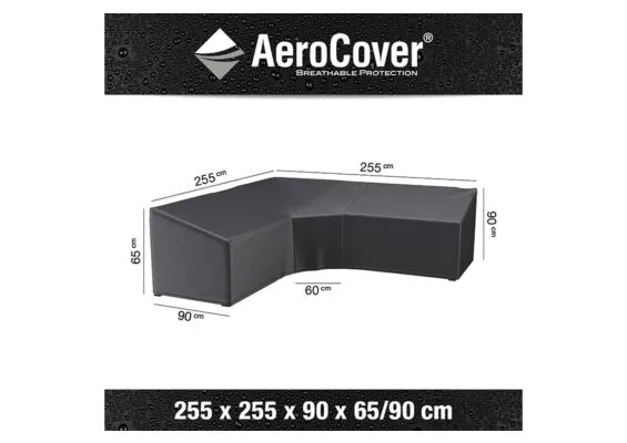 Loungesethoes AeroCover Platinum L-vorm Trapeze 255 x 255 cm