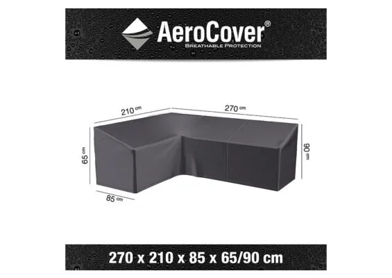 Loungesethoes AeroCover Platinum 270 x 210 cm Links L-vorm