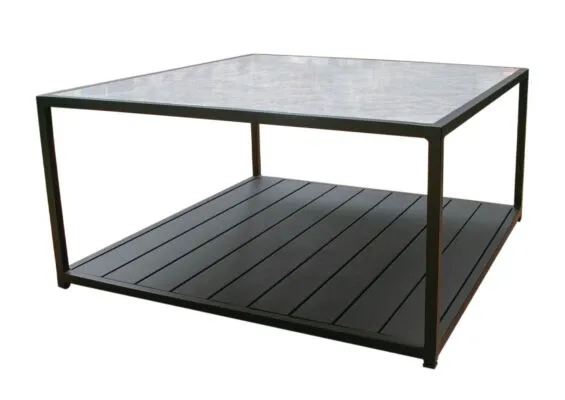 Fonteyn | Koffietafel Aluminium 90 x 90 cm | Keramisch Blad