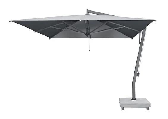 Borek | Zweefparasol Capri 350 x 350 cm Grafiet| Batyline Zwart