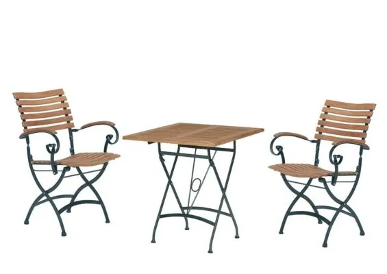 Fonteyn 4 Seasons Outdoor Bistroset Bellini | Zwart-Teak aanbieding