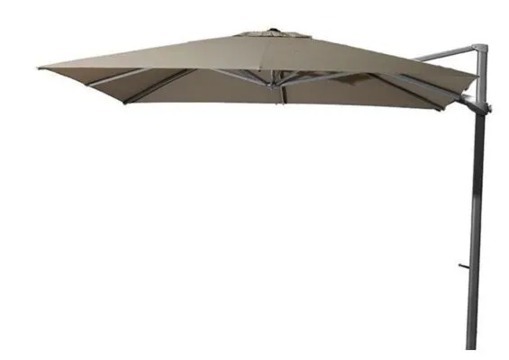 4 Seasons Outdoor | Zweefparasol Siesta 300 x 300 cm | Antraciet-Taupe