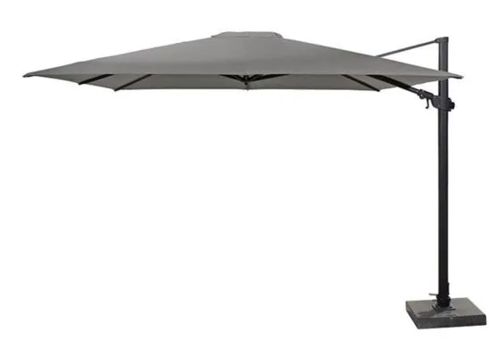 4 Seasons Outdoor | Zweefparasol Siesta Premium 300 x 300 cm | Antraciet-Mid Grey