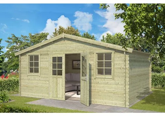 Outdoor Life Products | Tuinhuis Udo 480 x 380 | Geïmpregneerd | Olijfgroen