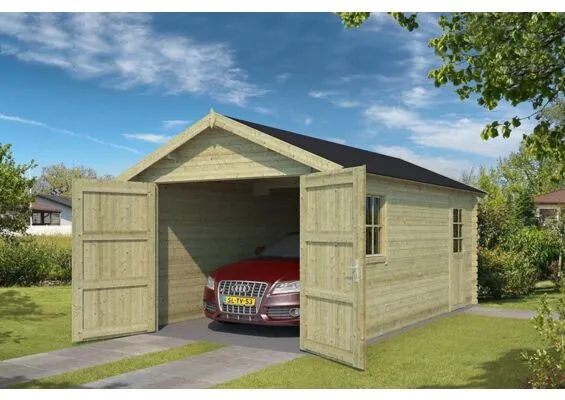 Outdoor Life Products | Garage Yarik 380 x 540 | Geïmpregneerd | Olijfgroen
