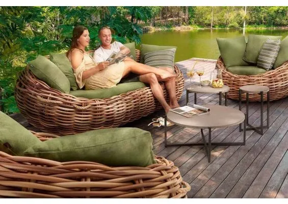 Cocoon Loungeset | Biculair Wicker | Apple Bee