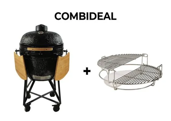 Fonteyn | Combideal BBQ Kamado Big 25" met Divide & Conquer System