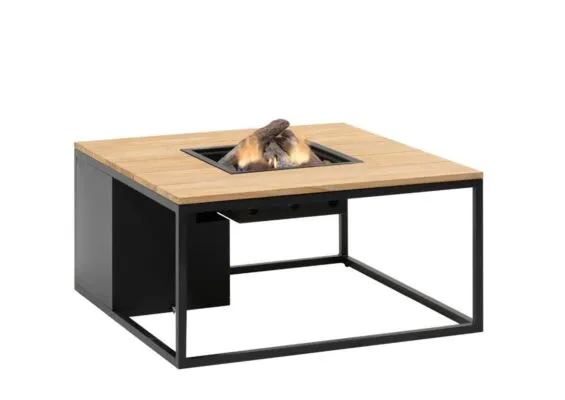 Cosi | Vuurhaard Cosiloft 100 | Black Frame | Teak Top