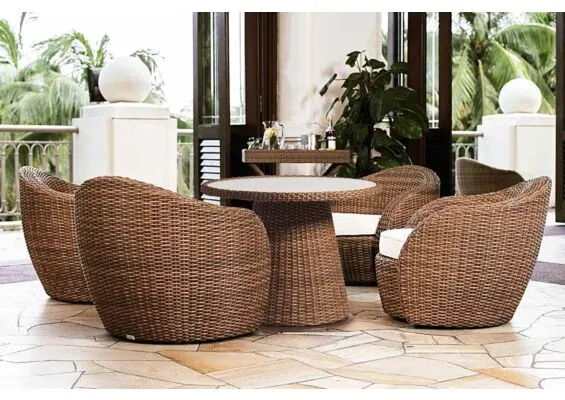 Lotus Lounge-Diningset | Tan Wicker Vlechtwerk | Artie Garden Tuinmeubelen