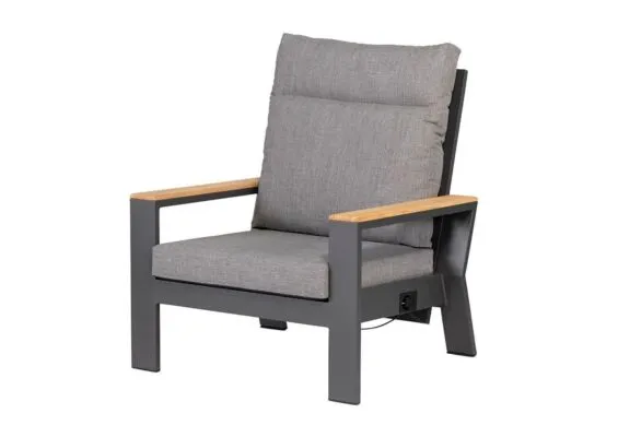 Exotan | Verstelbare Loungestoel Valerie  | Antracite