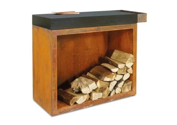 OFYR | Butcher Block Storage 90 | Corten - Ceramic Dark Grey