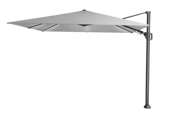 Platinum | Zweefparasol Challenger T² Glow 300 x 300 cm | Lichtgrijs