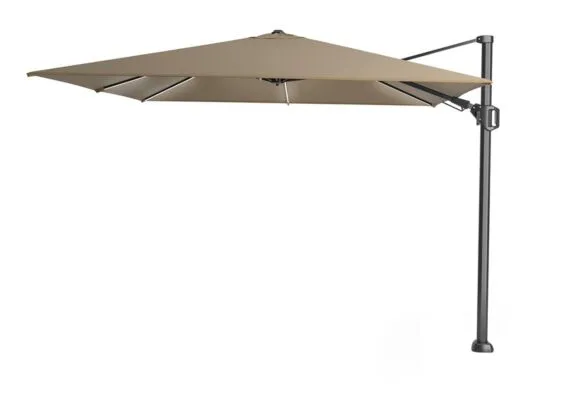 Platinum | Zweefparasol Challenger T² Glow 300 x 300 cm | Taupe