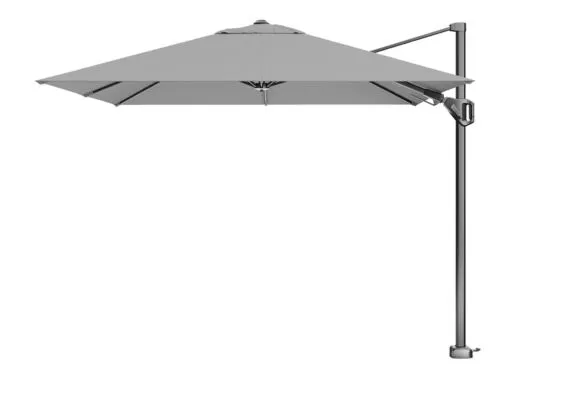 Platinum | Zweefparasol Voyager T² 270 x 270 cm | Lichtgrijs