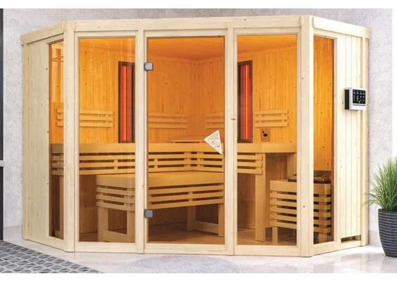 Karibu | Sauna Asta | Biokachel 9 kW Externe Bediening