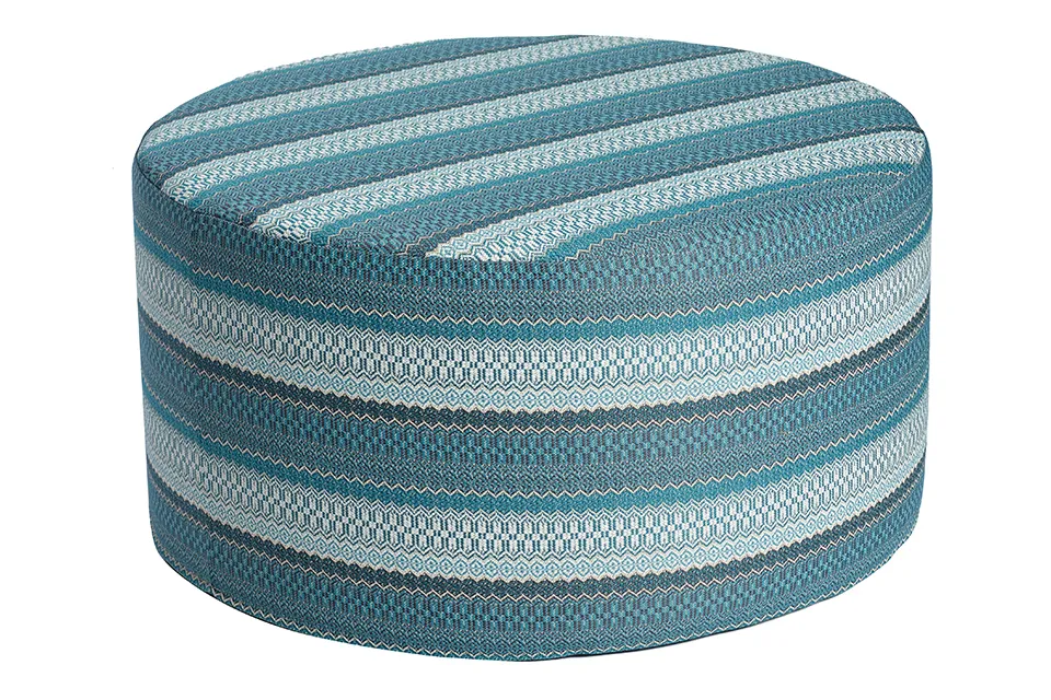 Borek | Poef Desio AW Ø80 x 42 cm | Azzurro Borek | Poef Desio AW Ø80 x 42 cm | Azzurro