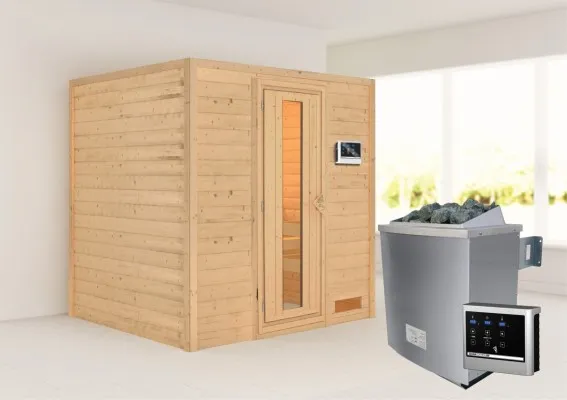 Woodfeeling | Sauna Anja | Energiesparend | Kachel 4,5 kW Externe Bediening Woodfeeling | Sauna Anja | Energiesparend | Kachel 4,5 kW Externe Bediening