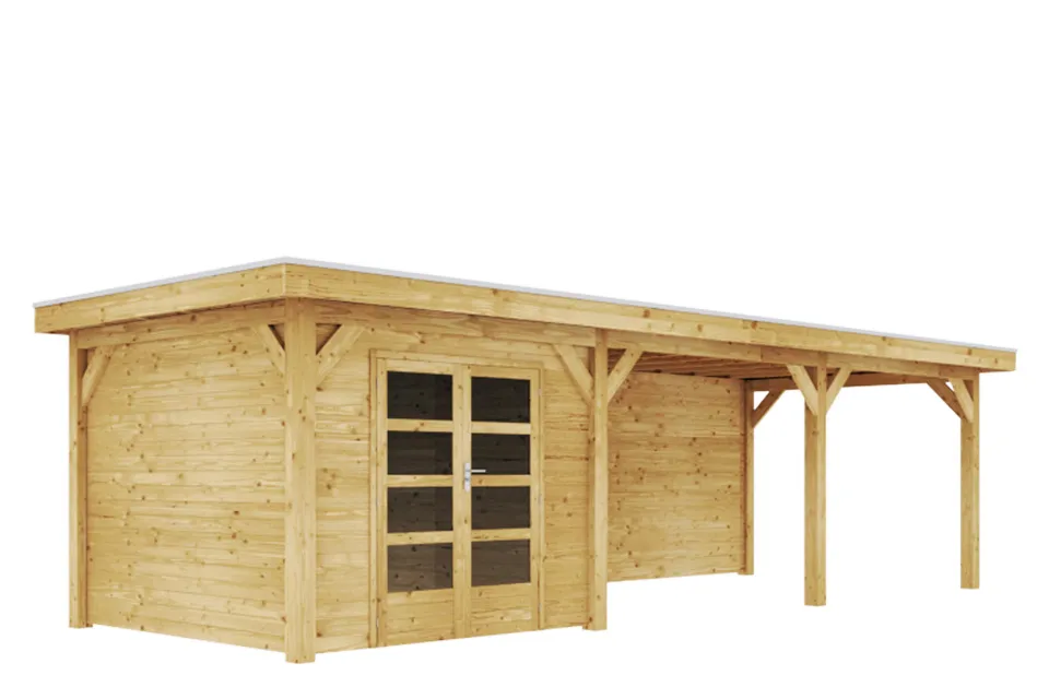 Duxwood | Tuinhuis Genève met Luifel 600 cm | Dubbele Deur