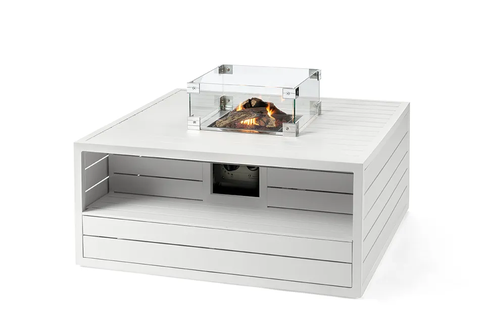 Happy Cocooning | Terrashaard Vierkant Aluminium | Wit
