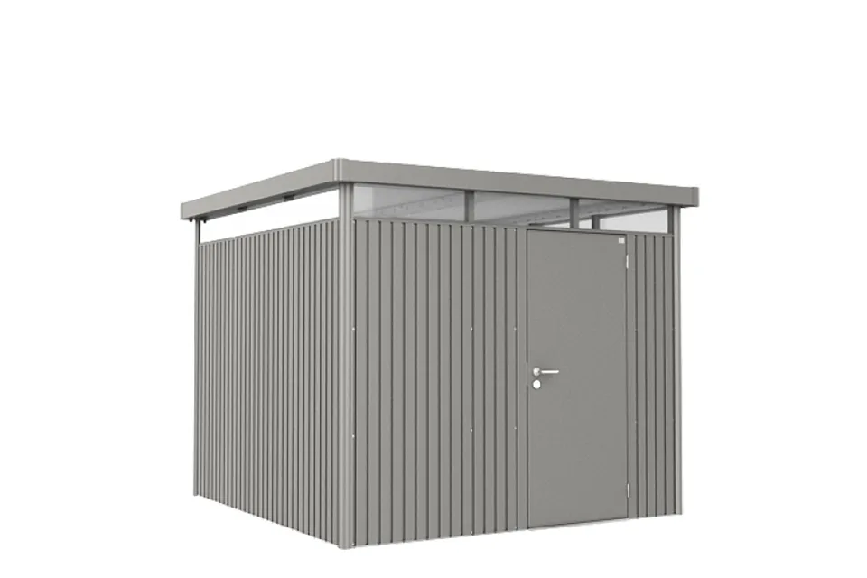 Biohort | Berging HighLine Gr. H4 | Enkele Deur | Kwartsgrijs-Metallic