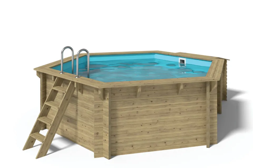Fonteyn | Houten Zwembad 6-Hoekig 410 cm