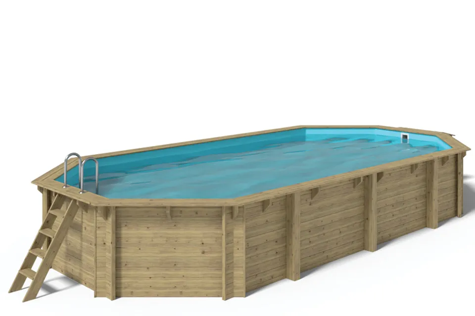 Fonteyn | Houten Zwembad 8-Hoekig 860x460x120 cm Fonteyn | Houten Zwembad 8-Hoekig 860x460x120 cm
