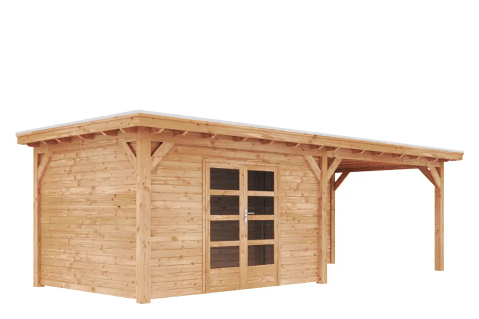 Duxwood | Tuinhuis Kaprun met Luifel 400 cm | Dubbele Deur
