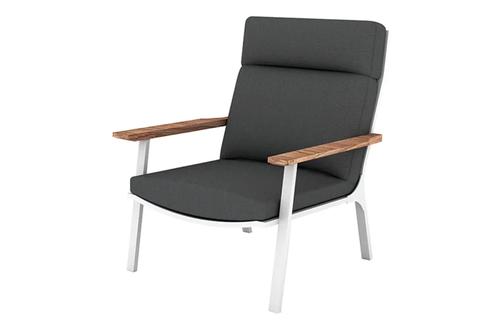 Fonteyn | Loungestoel Klara | Hoge Rug | Teak met Armleuning Fonteyn | Loungestoel Klara | Hoge Rug | Teak met Armleuning