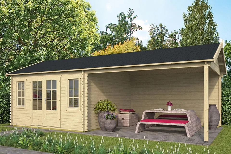 Tuindeco | Tuinhuis Kwaspa met Overkapping