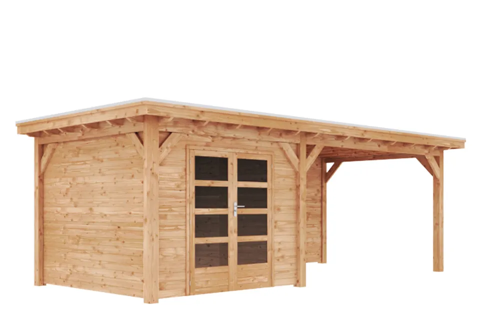 Duxwood | Tuinhuis Lech met Luifel 400 cm | Dubbele Deur