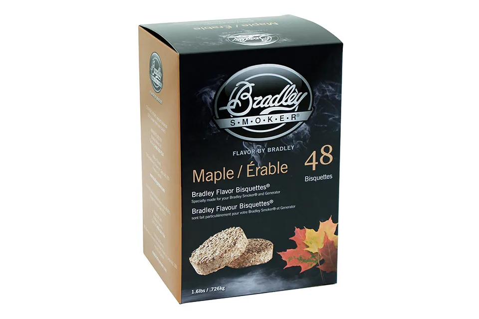 Bradley Smoker | Bisquettes Esdoorn | 48 Stuks Bradley Smoker | Bisquettes Esdoorn | 48 Stuks